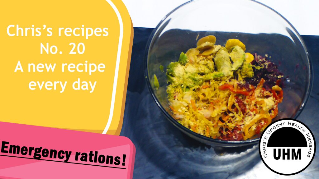 Recipe no. 20. Emergency rations